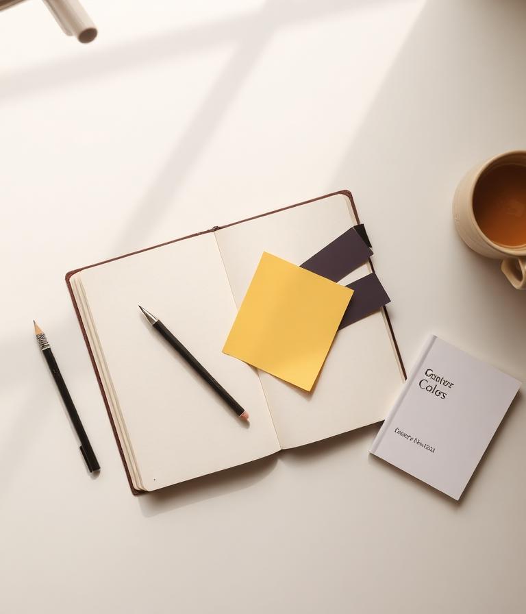 Editorial brand desk flatlay